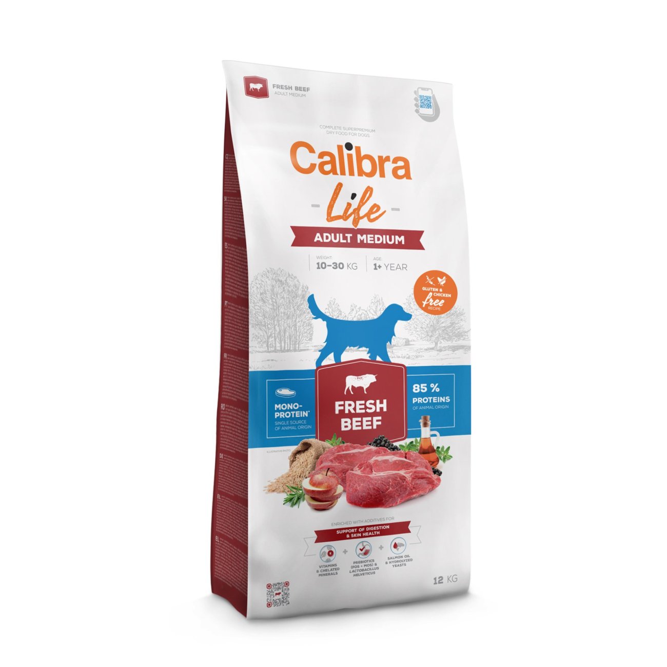 Calibra Dog Life Adult Medium Fresh Beef 12kg