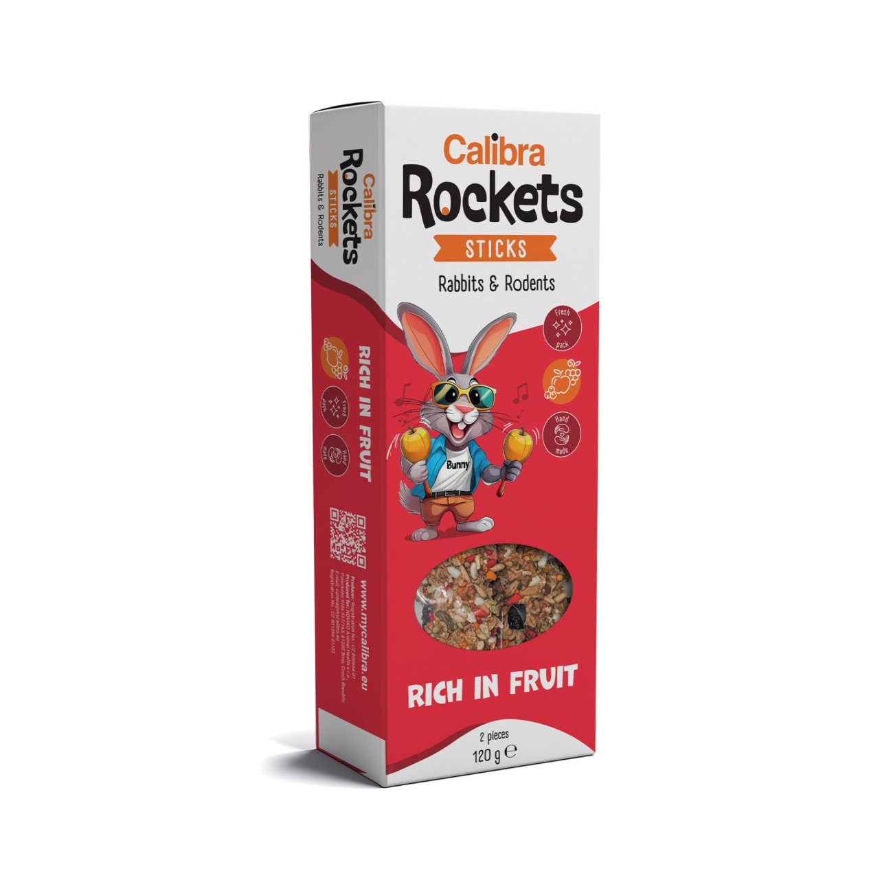 Calibra Rockets Sticks Rabbits&Rodents Fruits 120g